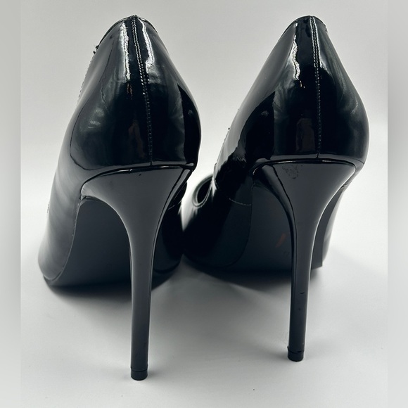Steve Madden Vala Black Patent High Heels Classy Pump Work Stiletto Shoes Size 8 - Picture 8 of 8